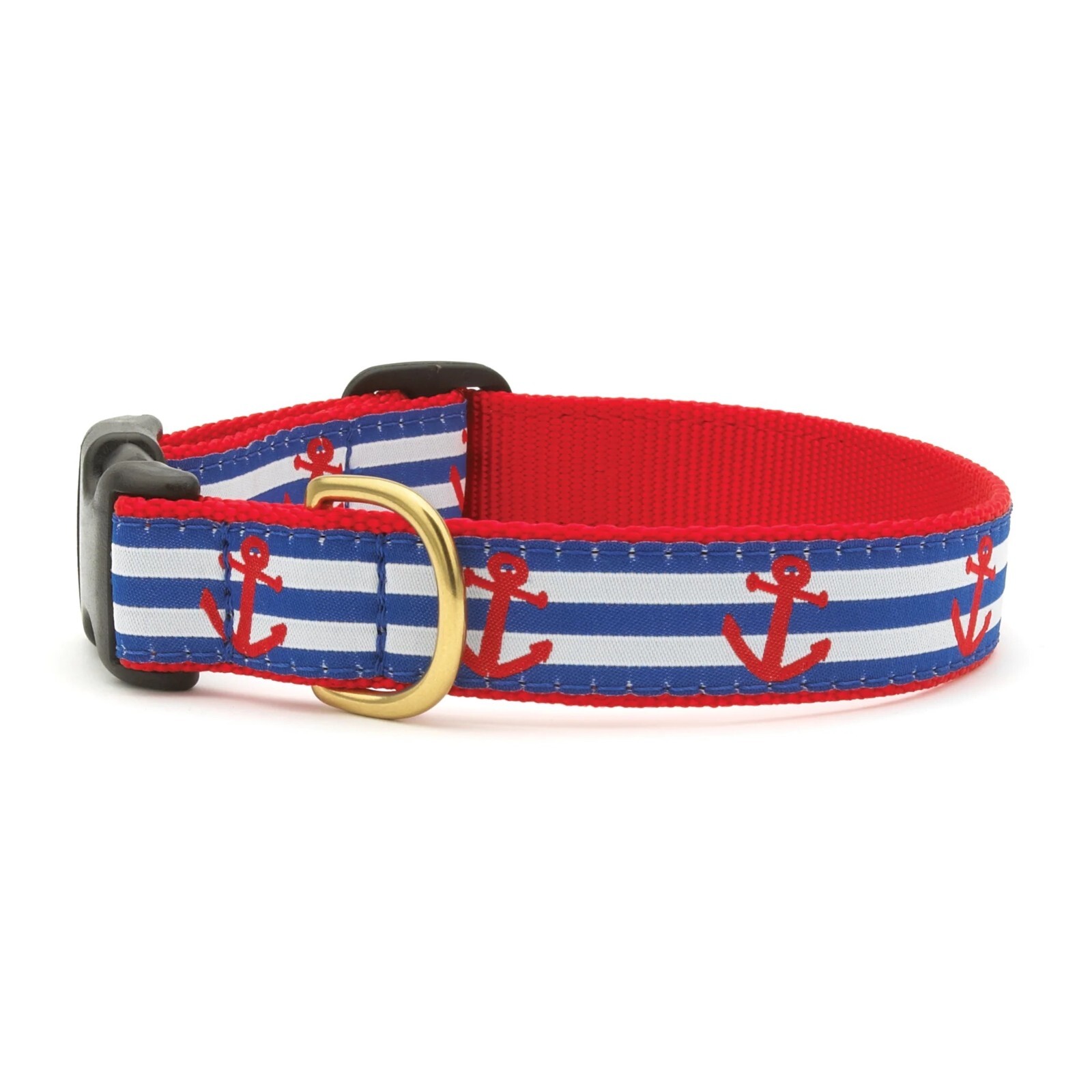 Up Country Dog Collar, Anchors Away, Adjustable, Made In USA, XS S M L XL XXL