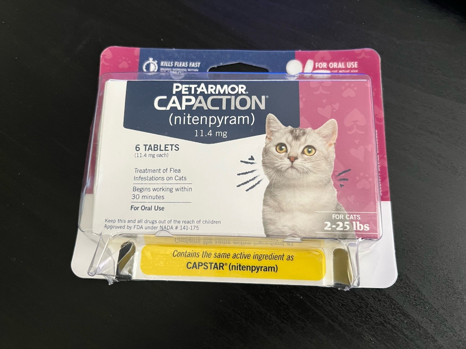 PetArmor Cap Action 6 Tablets Treatment For Cats 04/2027