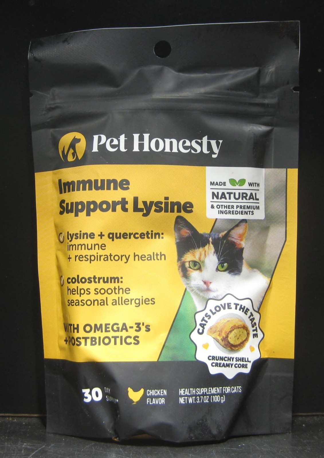 Pet Honesty Immune Support Lysine for Cat 3.7 oz 30 day supply Best By 2027+