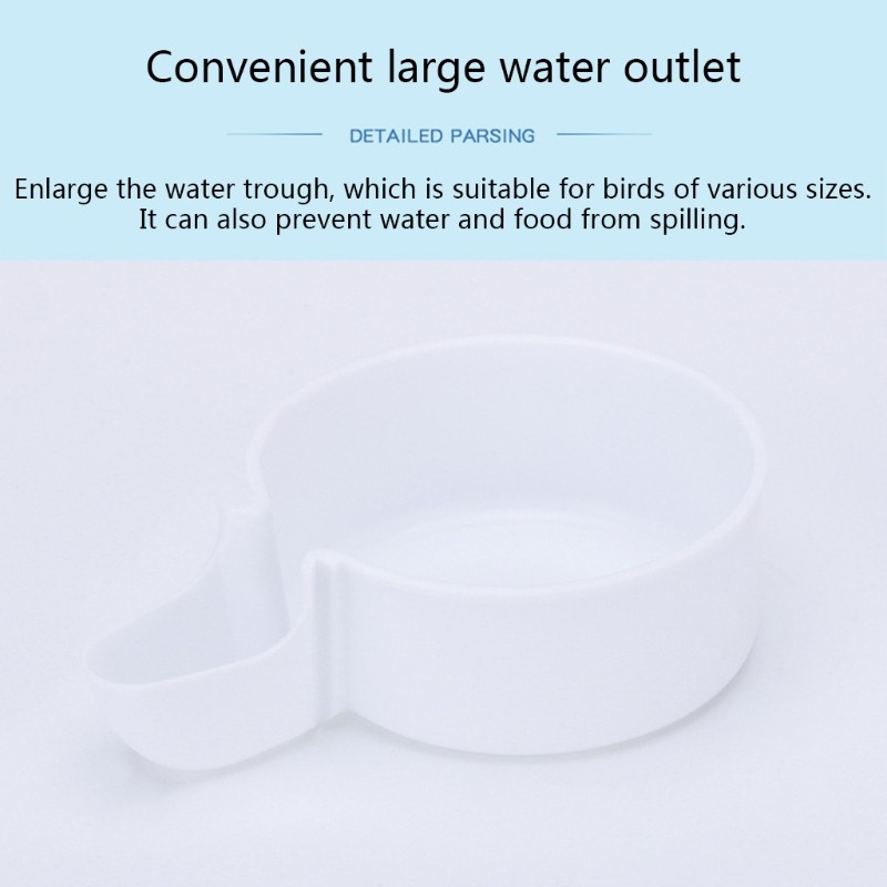 2 Pcs Bird Water Dispenser Parakeet Feeder 14 oz 10 Days Capacity for 2 Parrots