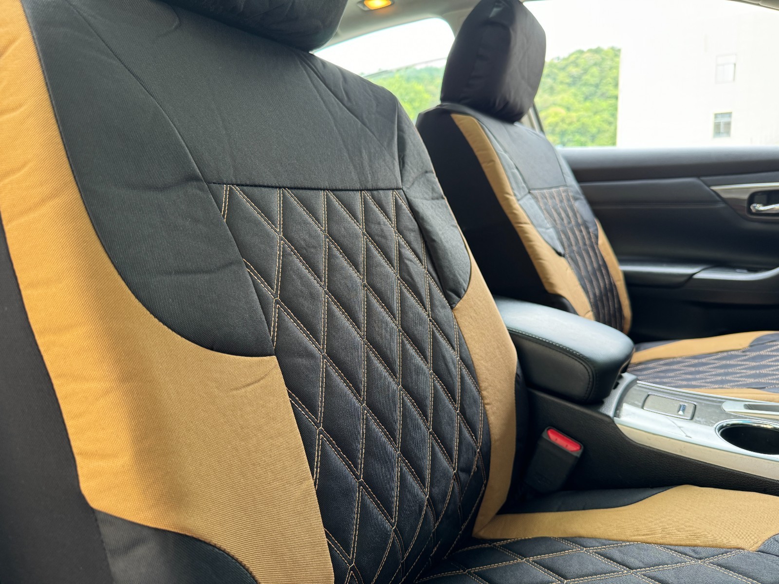 For Hyundai Kona 2018-2025 Car Front Seat Covers Durable Waterproof Canvas 2PCS
