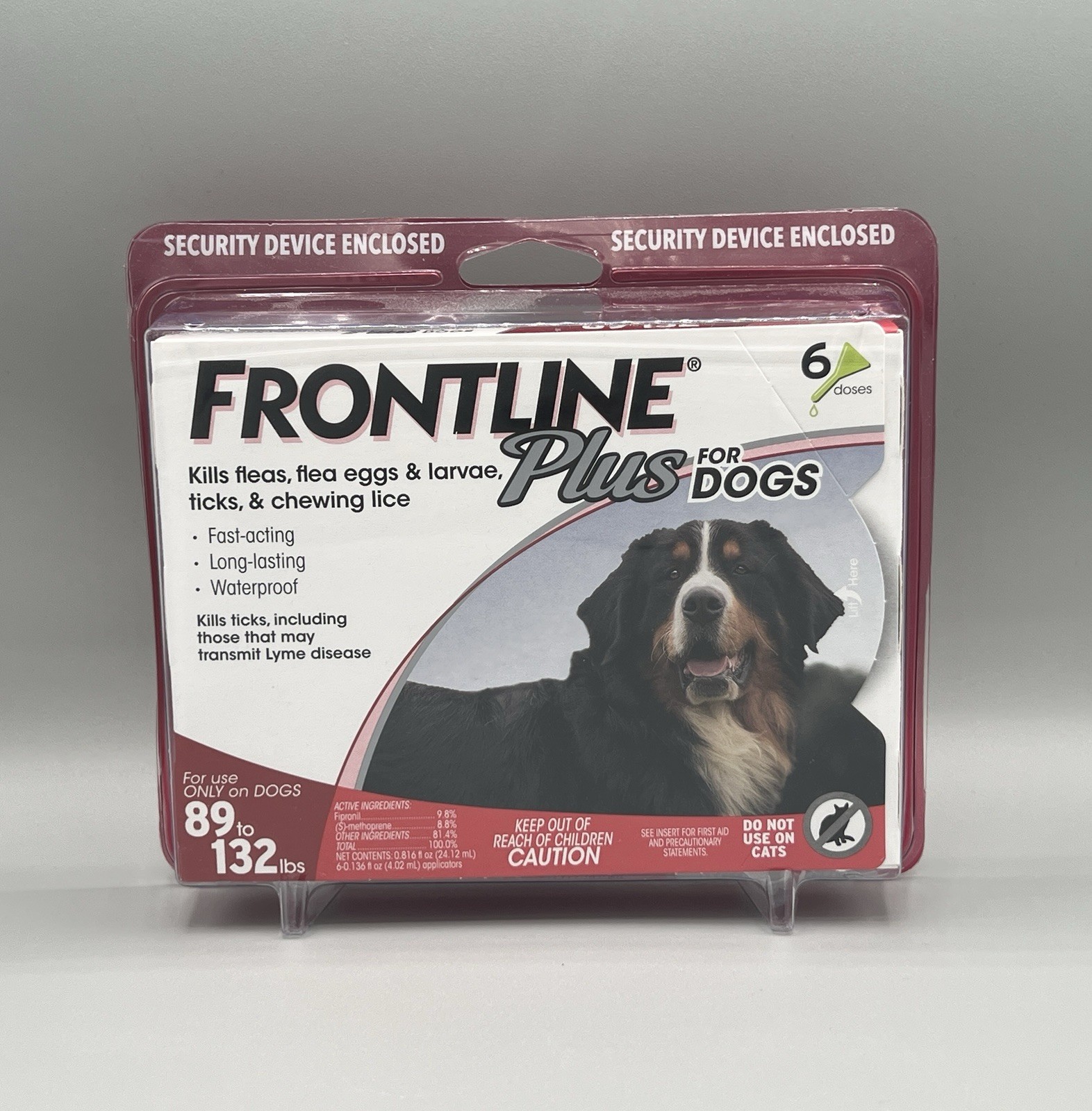 6-Doses FRONTLINE Plus for Dogs 89-1132lbs Flea & Tick Control Waterproof