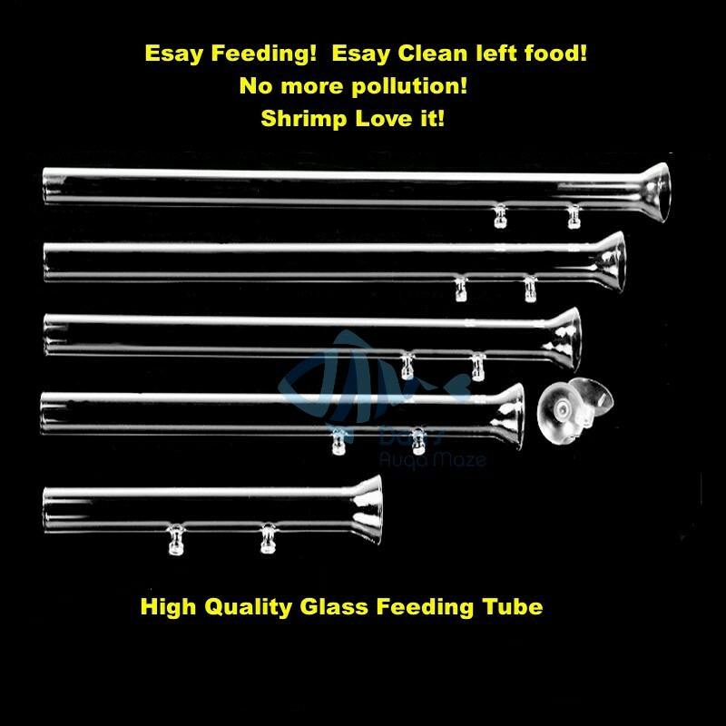 Glass Shrimp Feeding Tube Dish Crystal Cherry Shrimp Fish Snail Aquarium Tank