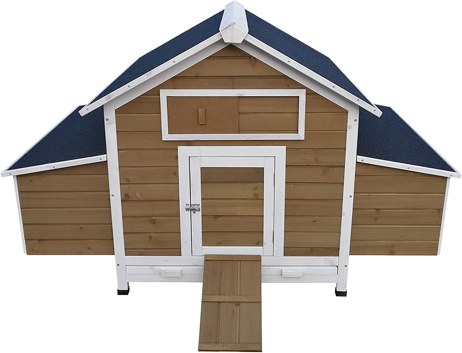 Wood Chicken Coop Backyard Hen House 4-8 Chickens with 6 Nesting Box New