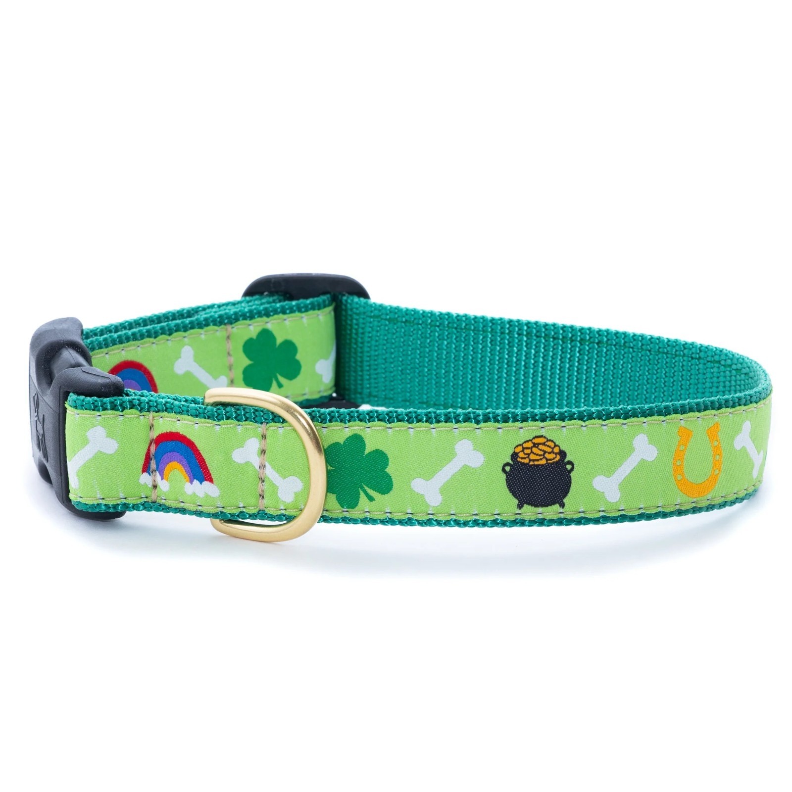 Up Country Dog Collar, Lucky Charm, Adjustable, Made In USA, XS S M L XL XXL
