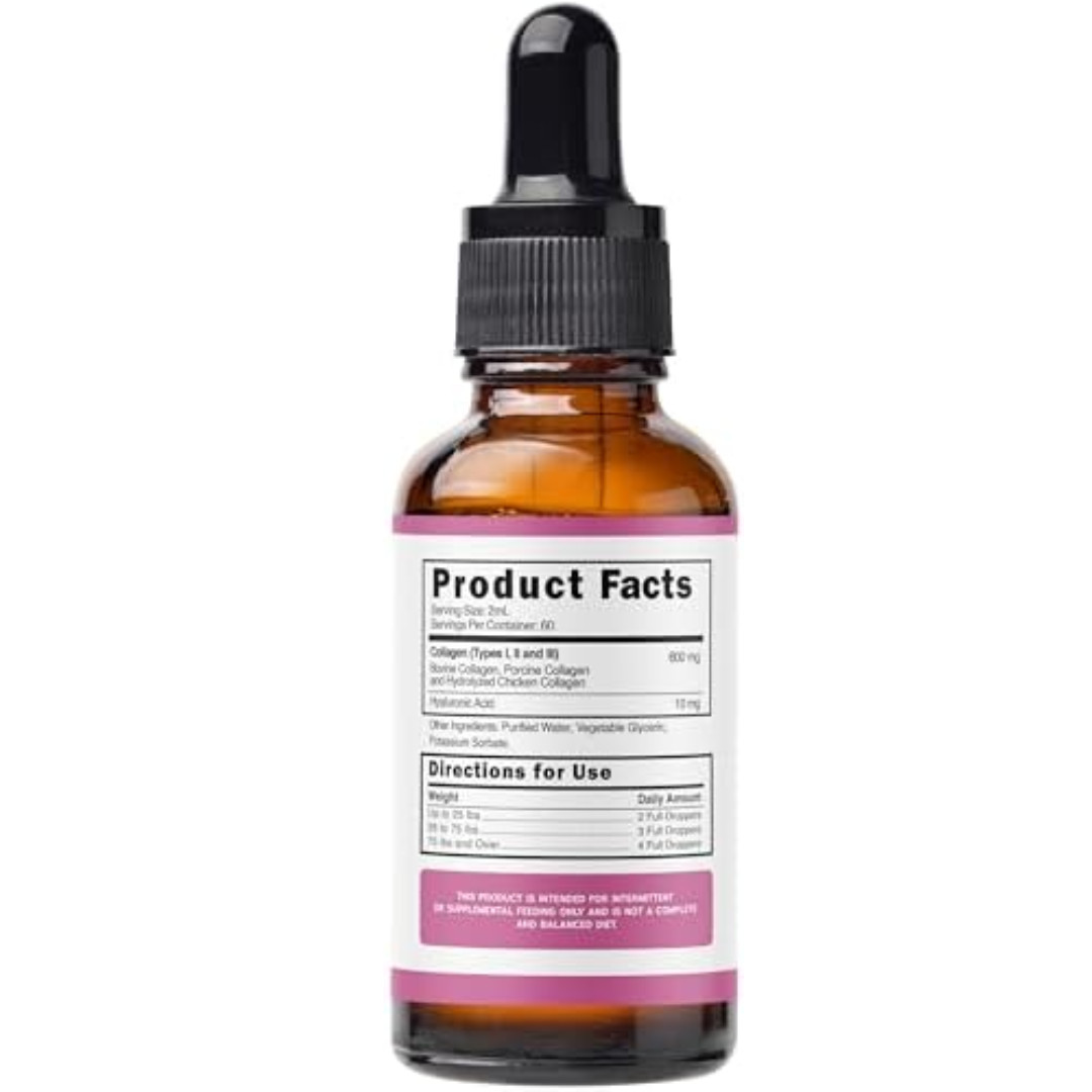 Premium Liquid Collagen for Dogs (120ml) Daily Collagen Dogs Supplement Drops