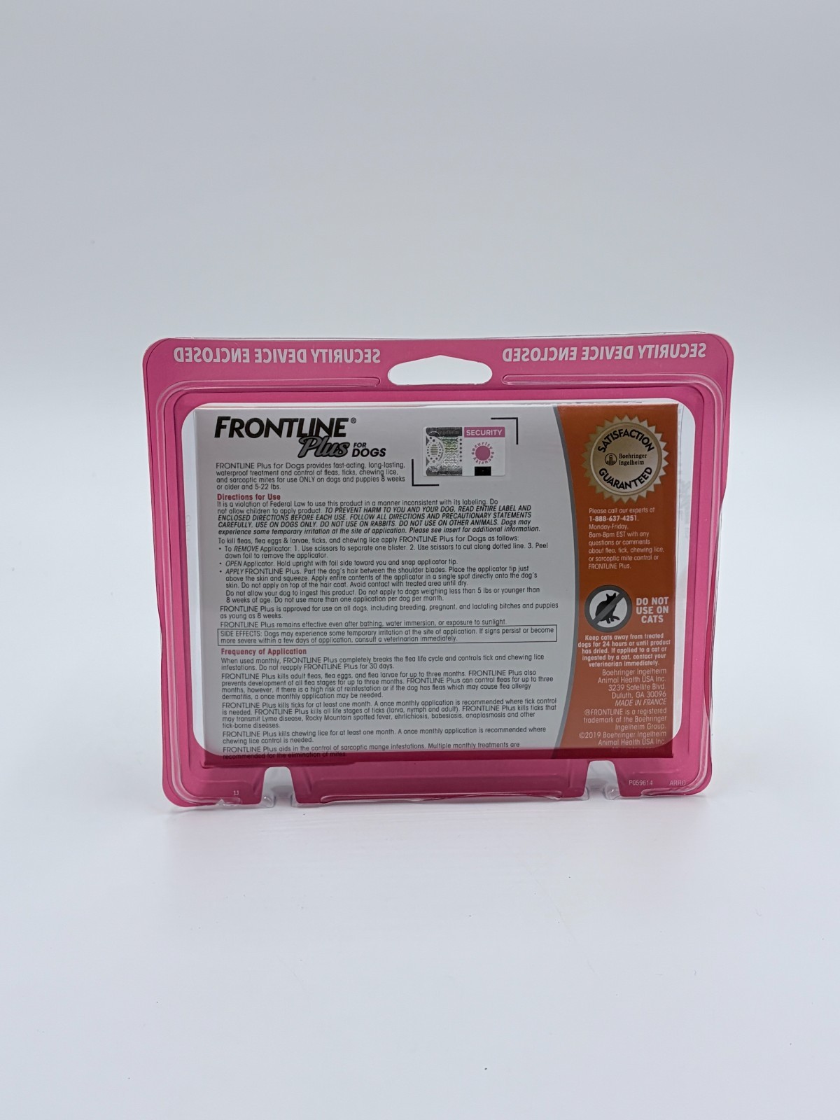 FRONTLINE Plus Flea & Tick Control For Dogs 5 – 22 Lbs. 6 – Doses – New Sealed