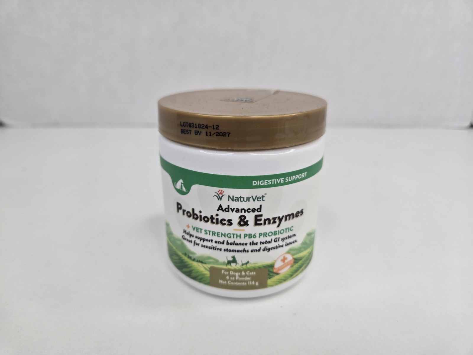 NaturVet Advanced Probiotics & Enzymes PB6 4 oz for Dogs & Cats New Sealed