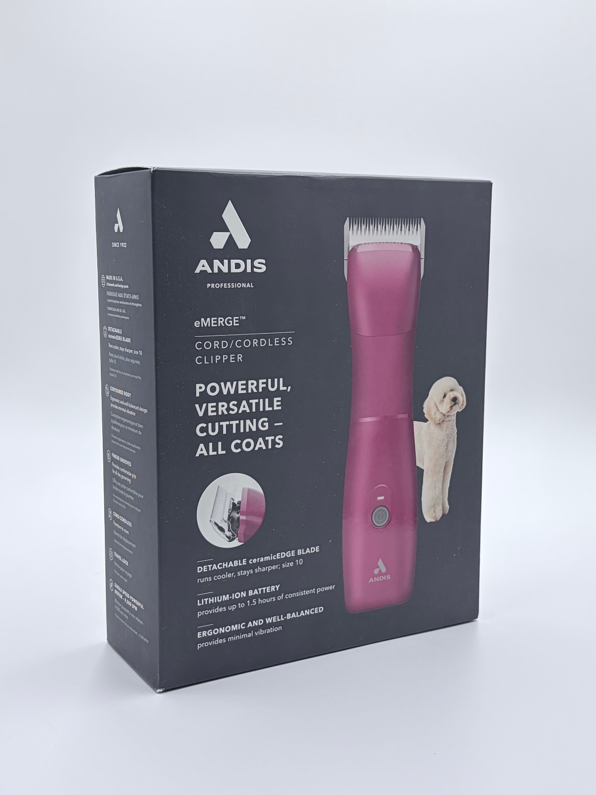 Andis Professional eMERGE Corded Cordless Clipper Kit For Dogs Unused [ NEW!!! ]