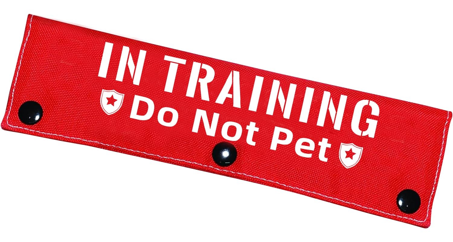 Advivio in Training Do Not Pet Funny Red Dog Leash Sleeve – 8.7 inches,