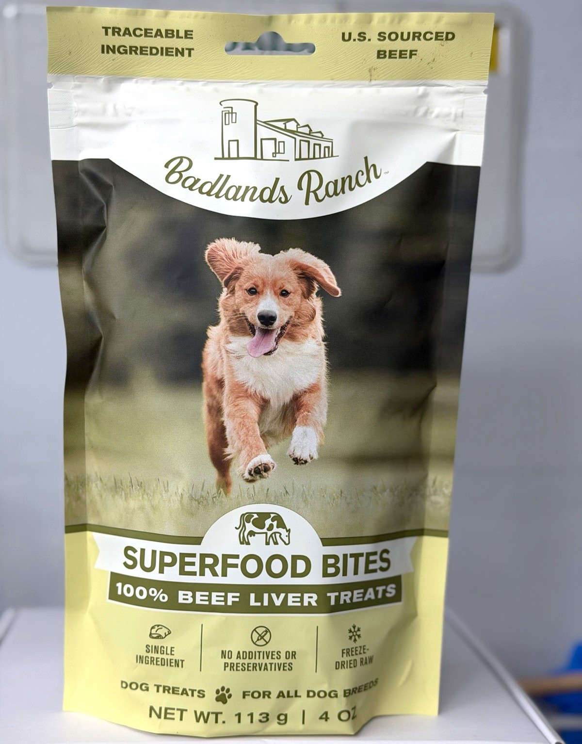 Badlands Ranch Superfood Bites Freeze-Dried Raw Beef Liver Dog Treats 4 oz