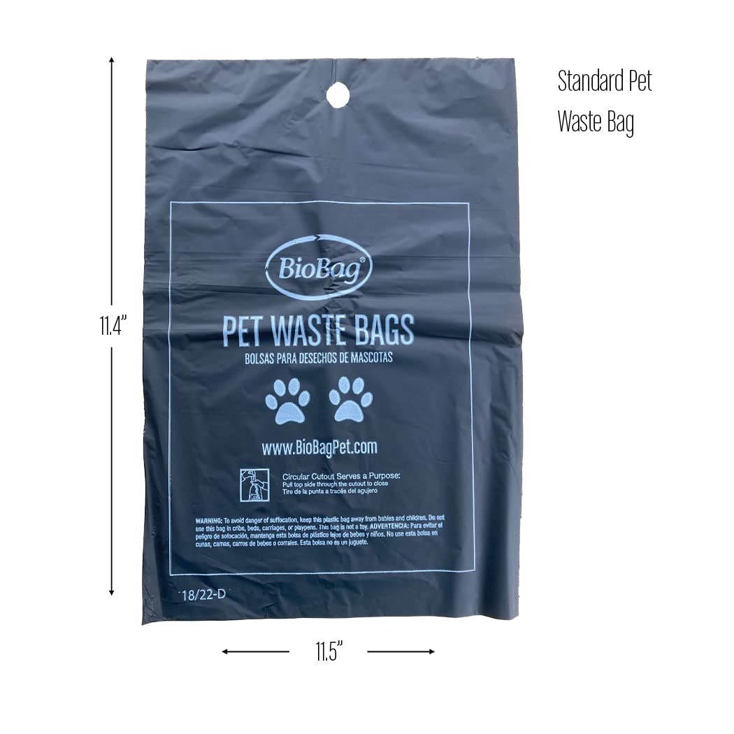 BioBag Pet Waste Bags, Standard Size, 200 Count, Great For All Dog Breeds, Fits