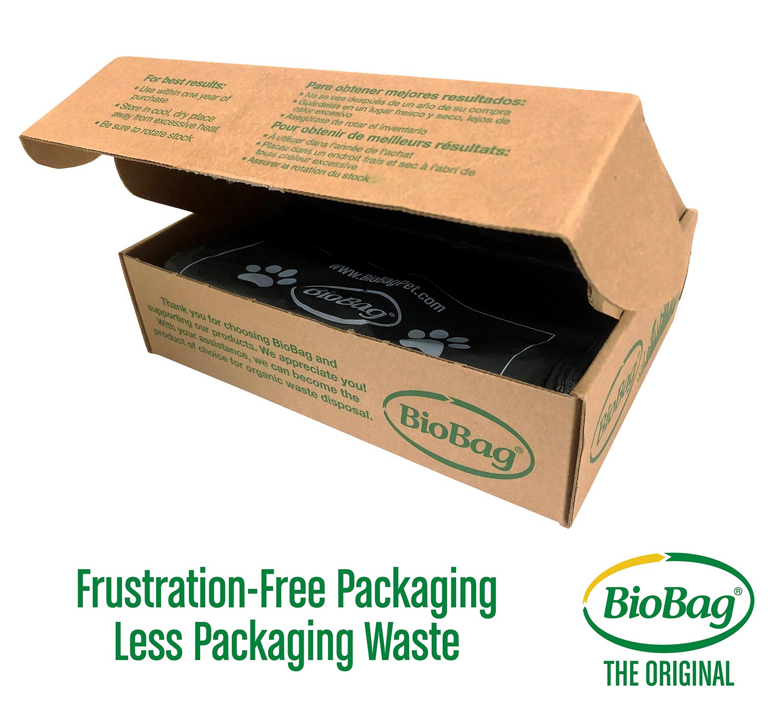 BioBag Pet Waste Bags, Standard Size, 200 Count, Great For All Dog Breeds, Fits