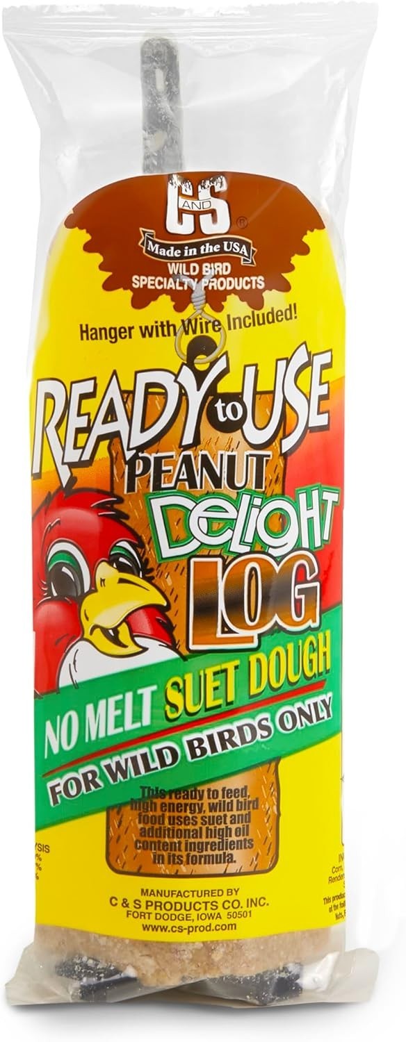 8-Pack Peanut Flavor No Melt Suet Logs for Easy Bird Feeding All Round