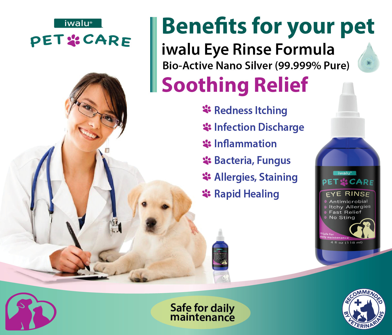 KITTEN EYE WASH Drops For Infection Pet Relief Cataract Medicine Cat Supplies