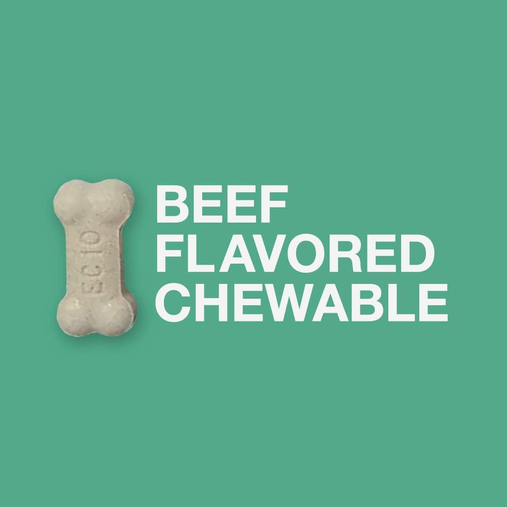 Chewable Quad Dewormer for Large Dogs, 45 Lbs and Over, 2 Chewable Tablets