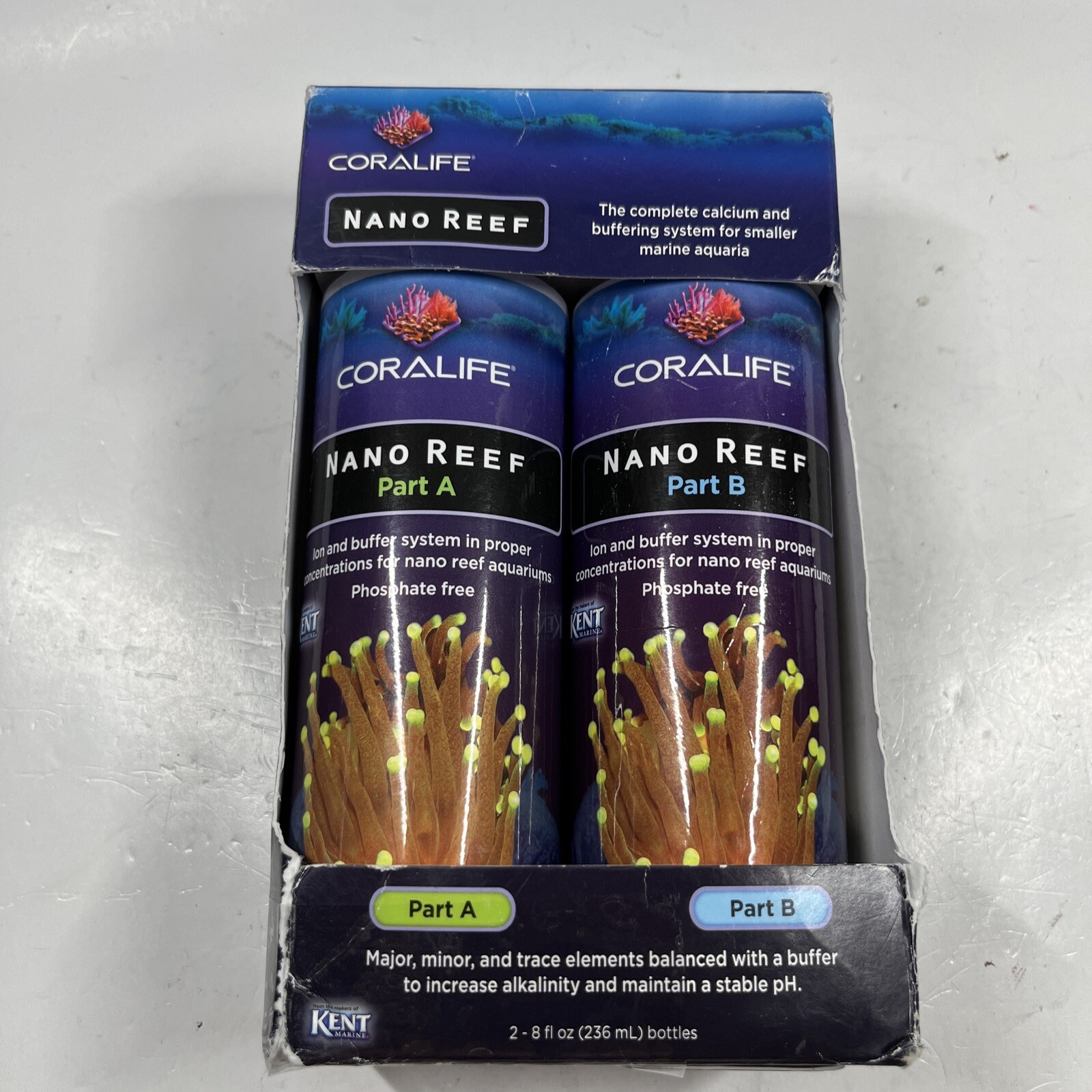 Coralife Saltwater Fish Tank Aquarium Nano Reef Part A and B – 8 Oz Exp 02/2027