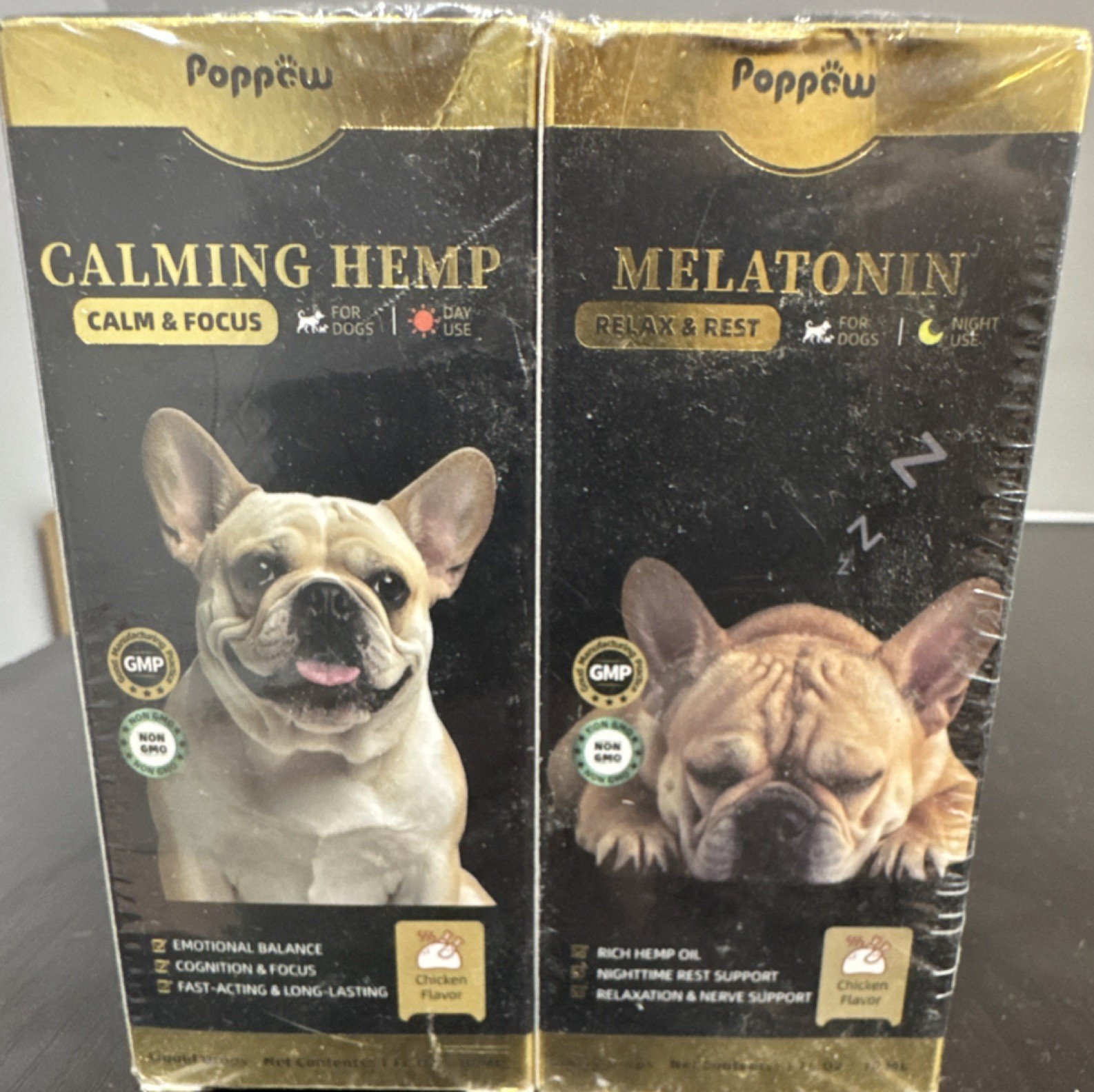 Poppëw Calming Hemp & Melatonin Liquid for Dogs Chicken Flavor 30ml Exp 06/2027