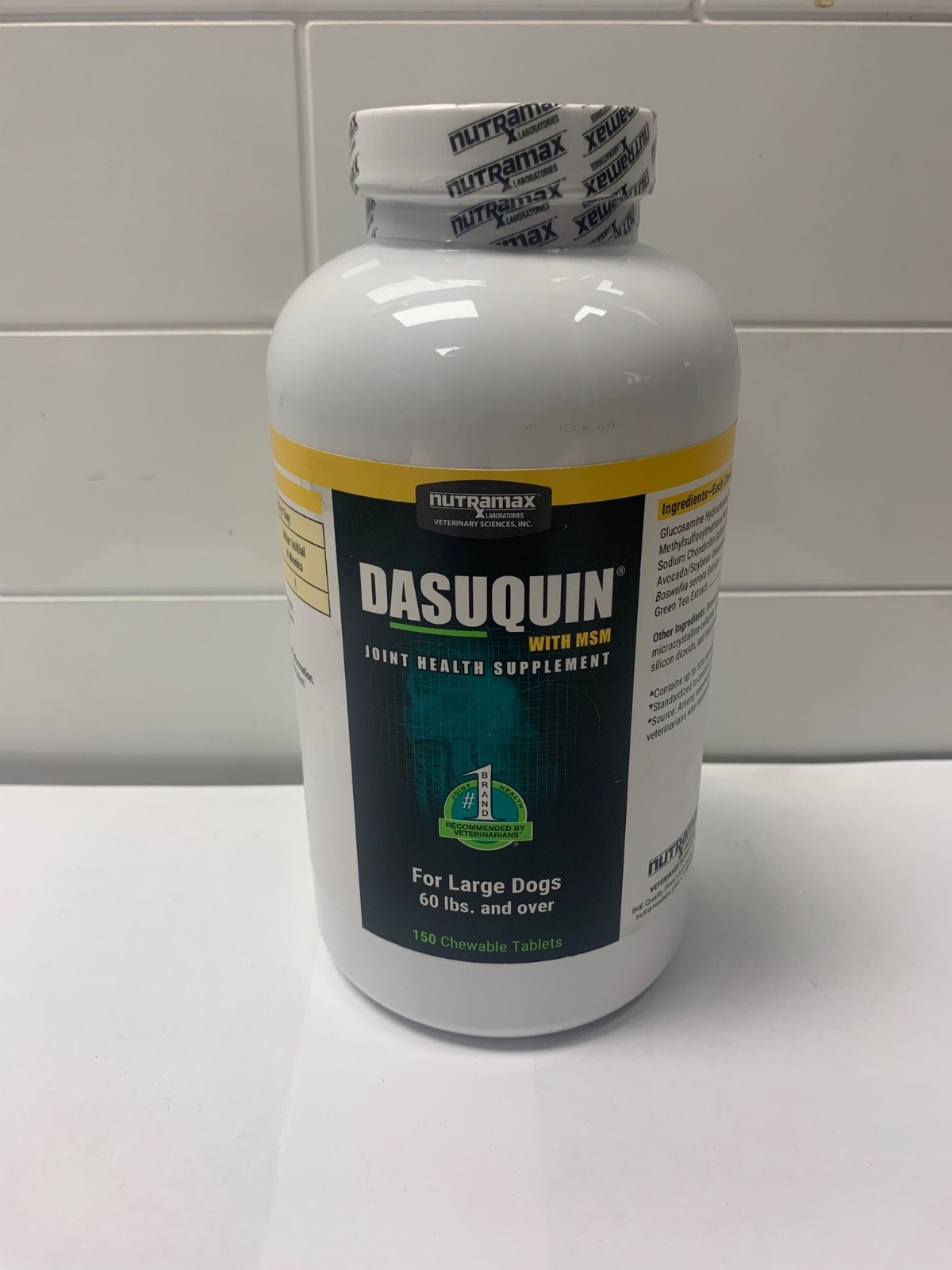 NUTRAMAX DASUQUIN WITH MSM FOR LARGE DOGS 150 TABLETS 01/2030