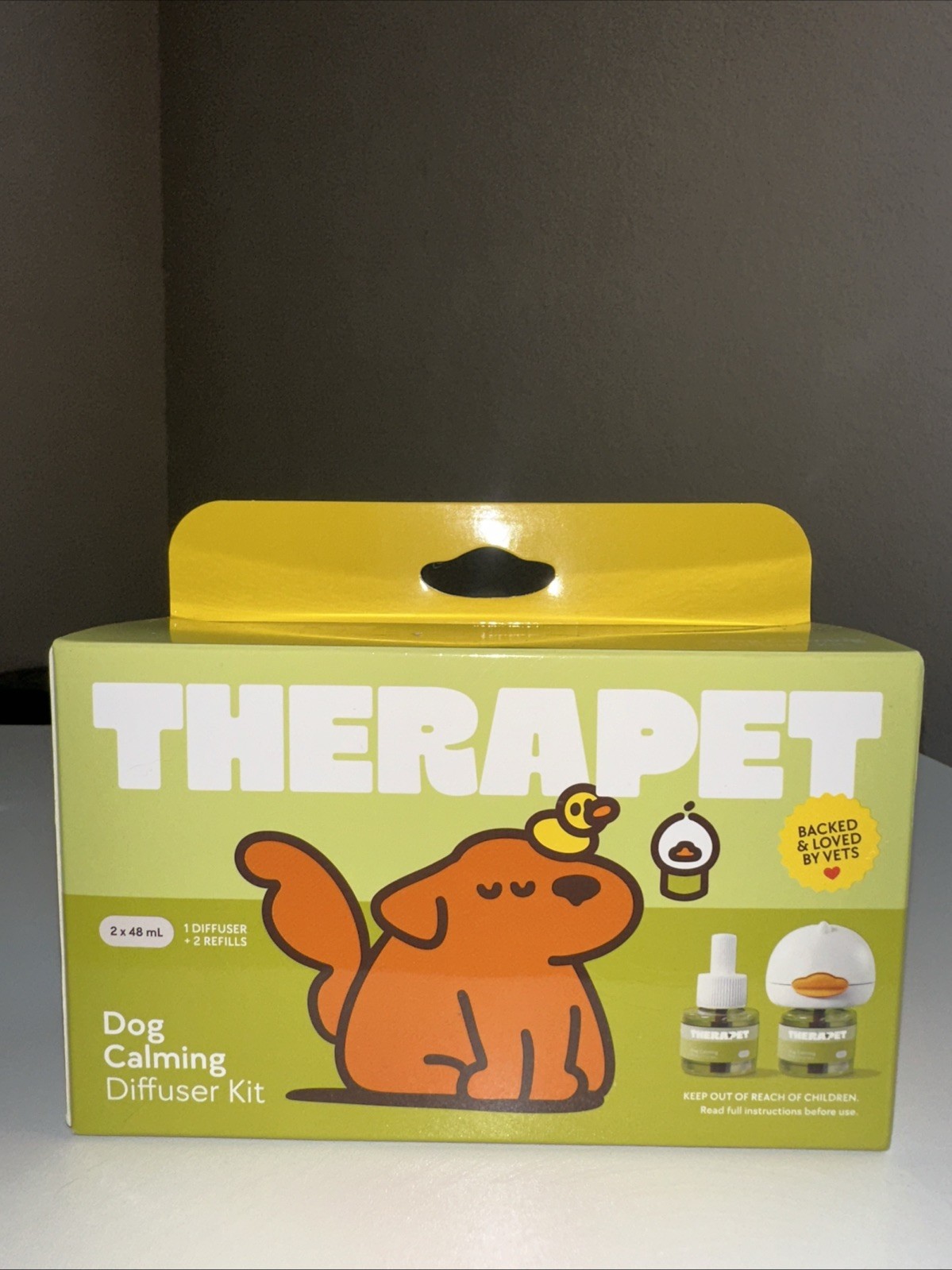 Therapet Dog Calming Diffuser – Pheromone Anxiety Aid 60-Day- 1 Diffuser 2 Ref’s