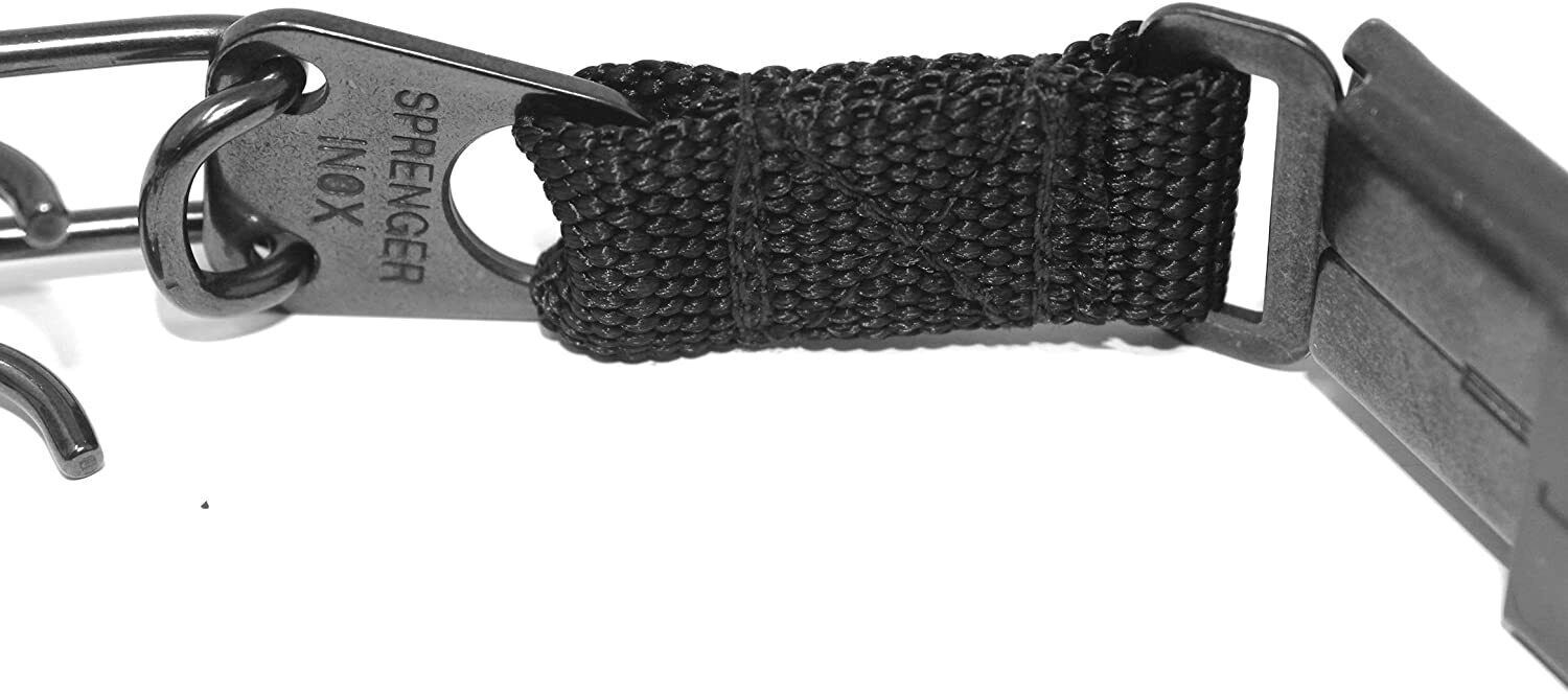 Herm Sprenger Black Stainless Steel Prong Dog Training Collar with Buckle