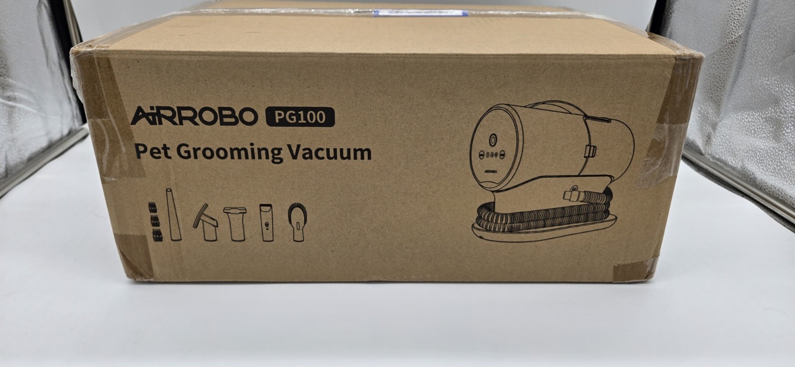 AIRROBO PG100 Pet Grooming Vacuum with 5 Grooming Tools**Open Box**