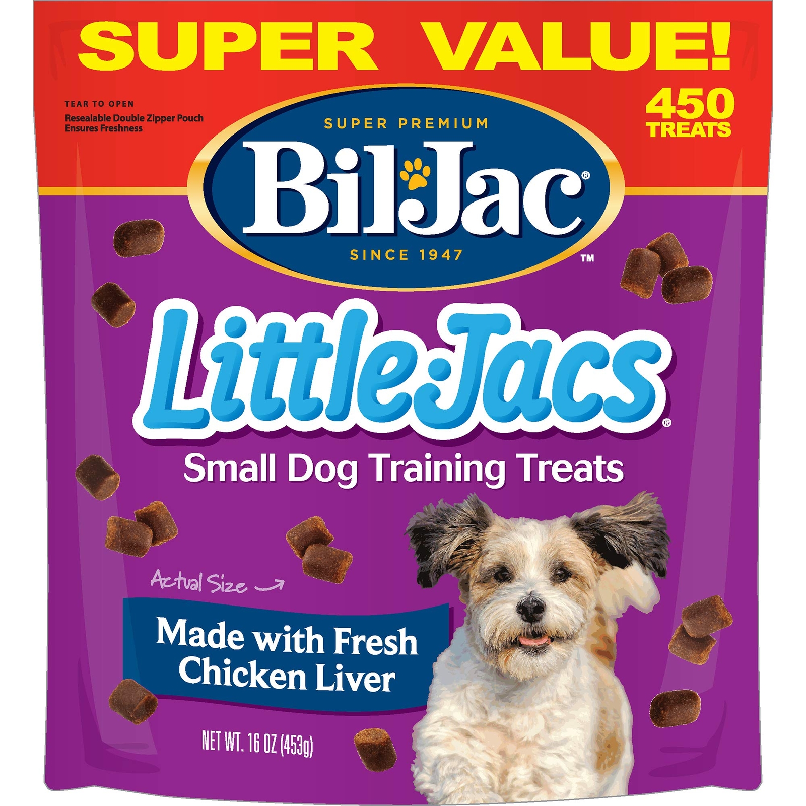 Bil Jac Little Jacs Small Dog Soft Training Treats 16oz Real Chicken