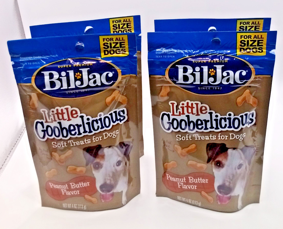 Bil Jac Little Gooberlicious Peanut Butter Dog Treats Soft Training Snacks 4x4oz