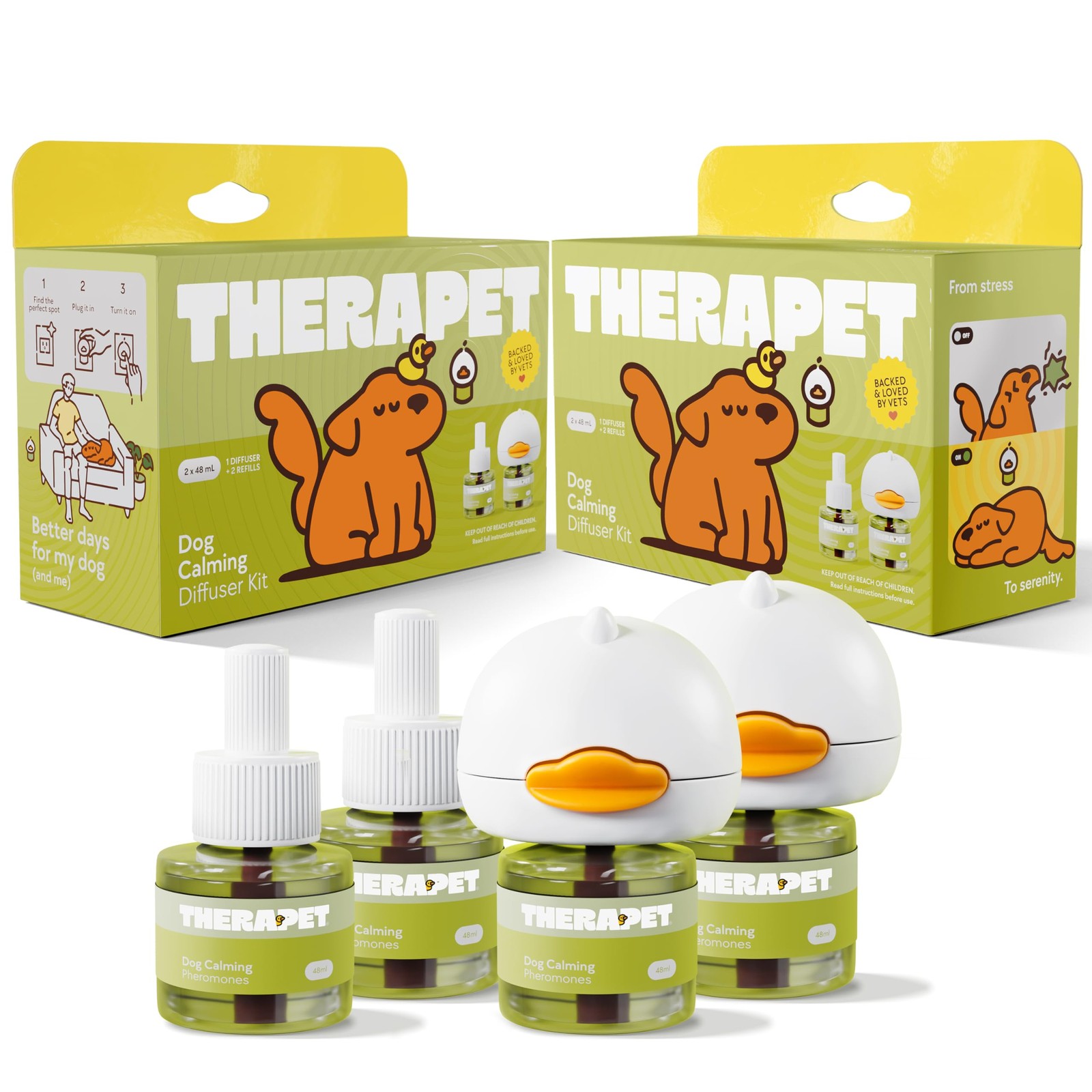 TherapetMD 2-Pack 120-Days Dog Calming Diffuser Kits – Pheromone 2 Pack