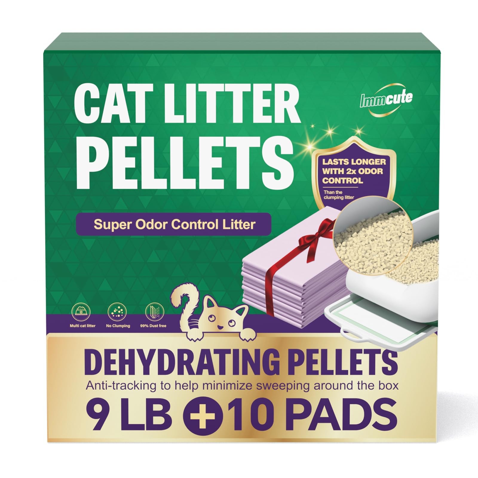 Zeolite Litter Pellets, 9lb Bag Lasts 60 Days, Odor Control Cat Litter Pellet…