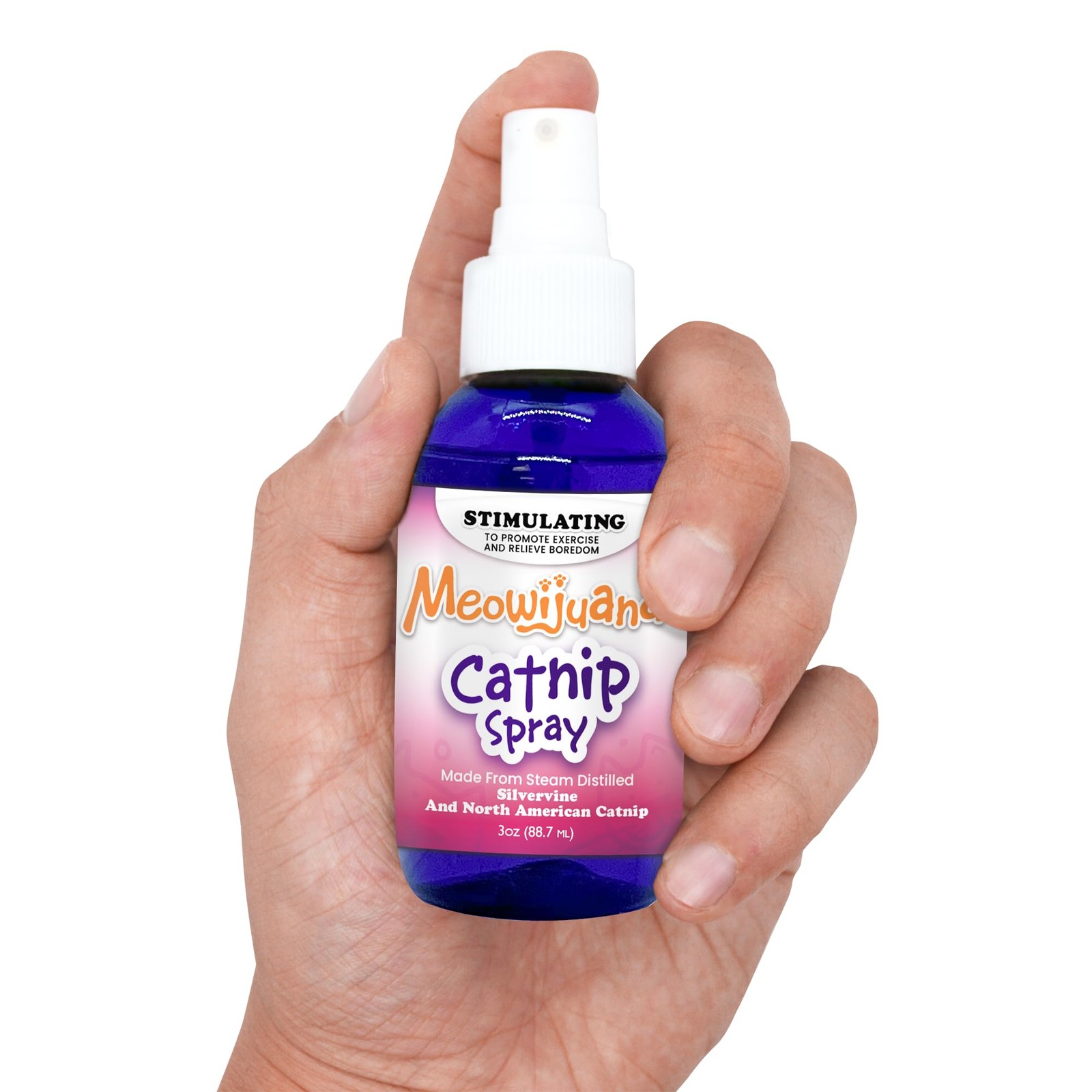 Meowijuana 3 Inches X 2 X 2 Inches, Catnip Spray with Silvervine
