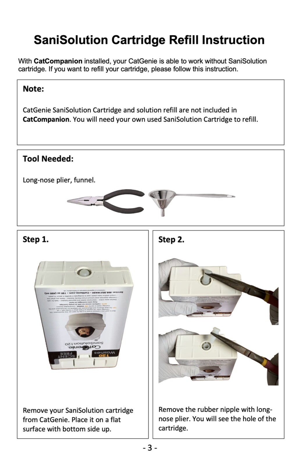 CatGenie 120 SaniSolution Cartridge Refill Kit – CatCompanion
