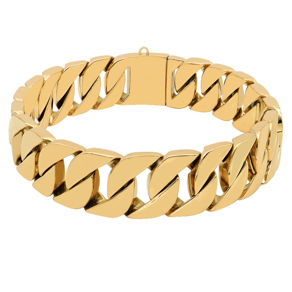 Big Dog Chain Collar with Buckle Strong Heavy Duty Stainless Steel Cuban Link