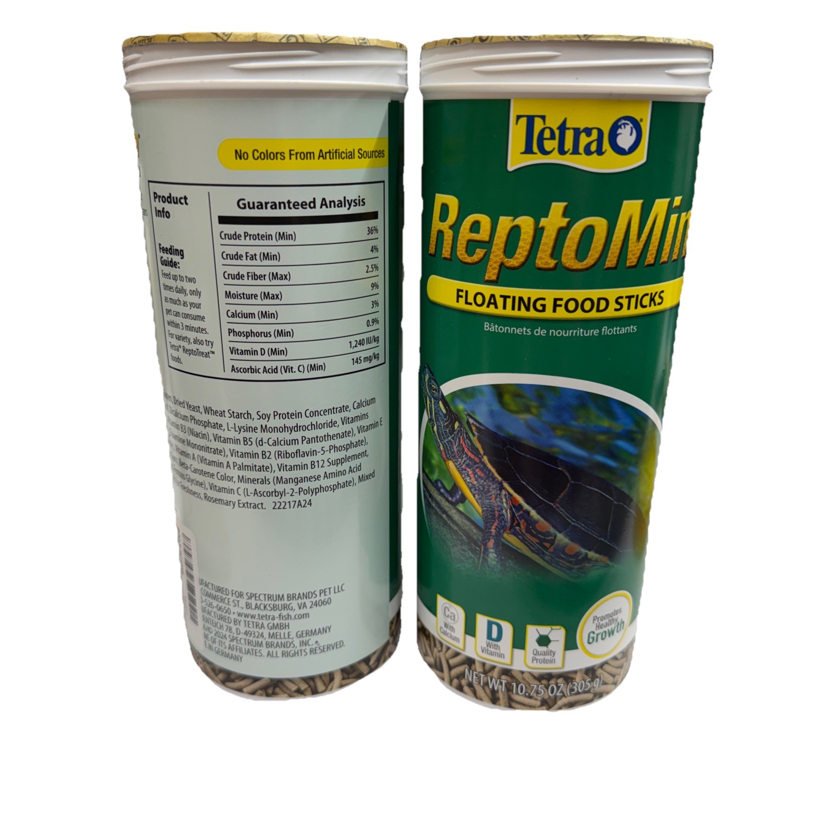 2 New Pack Tetra ReptoMin Floating Food Sticks Aquatic Turtle 10.75oz Exp 1/2029