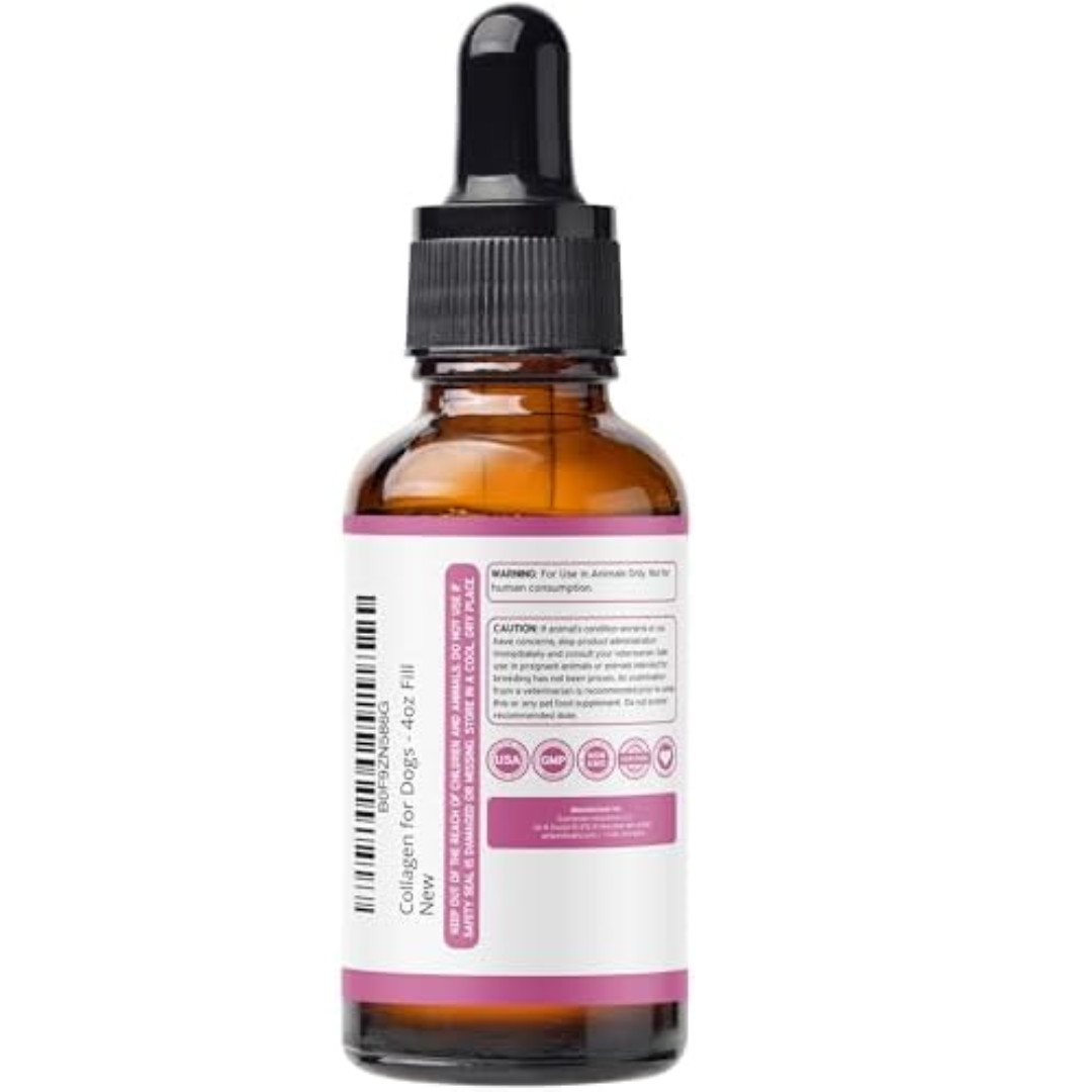 Premium Liquid Collagen for Dogs (120ml) Daily Collagen Dogs Supplement Drops