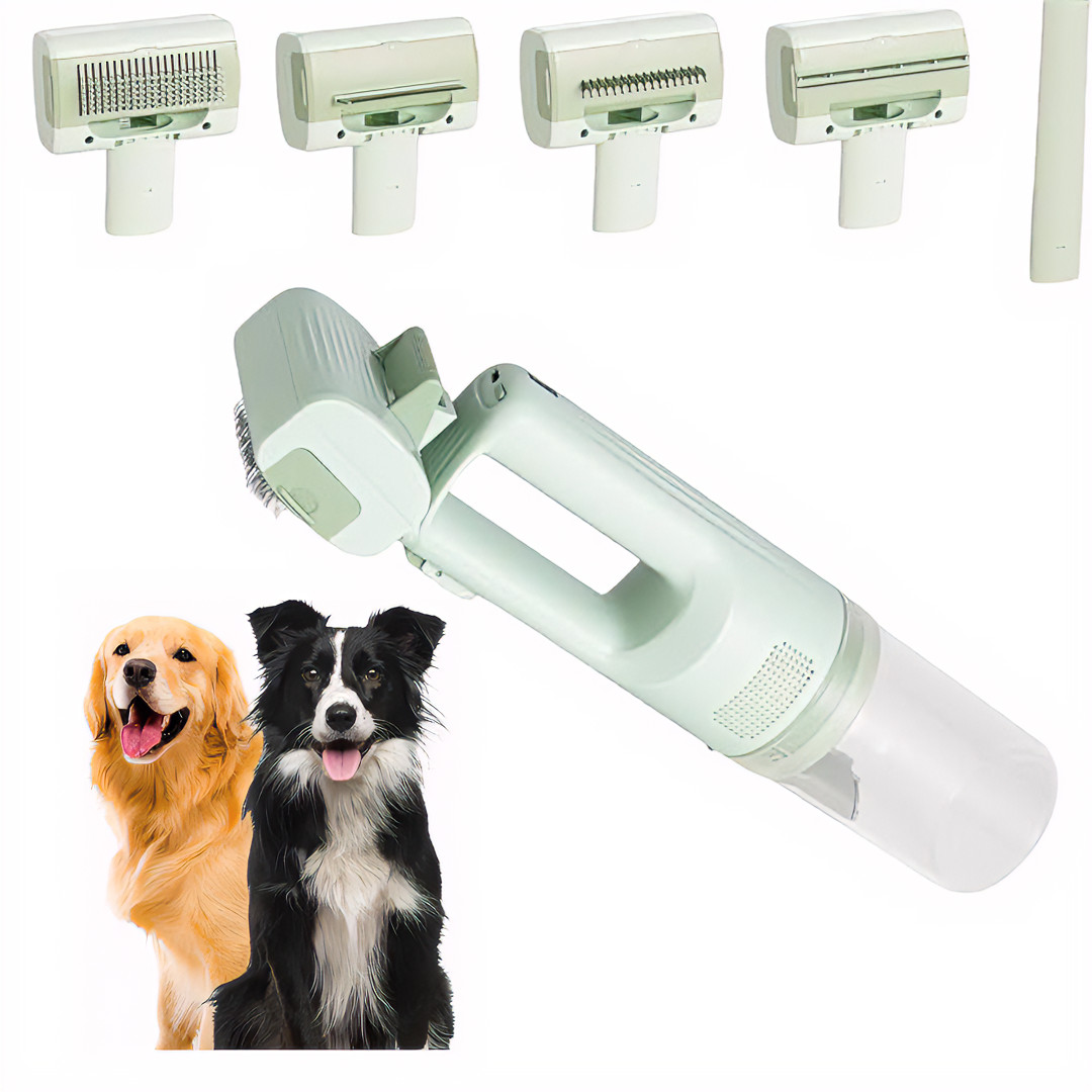 Cordless Pet Hair Vacuum Groomer 3-in-1 Lightweight for Dog Cat Home Car