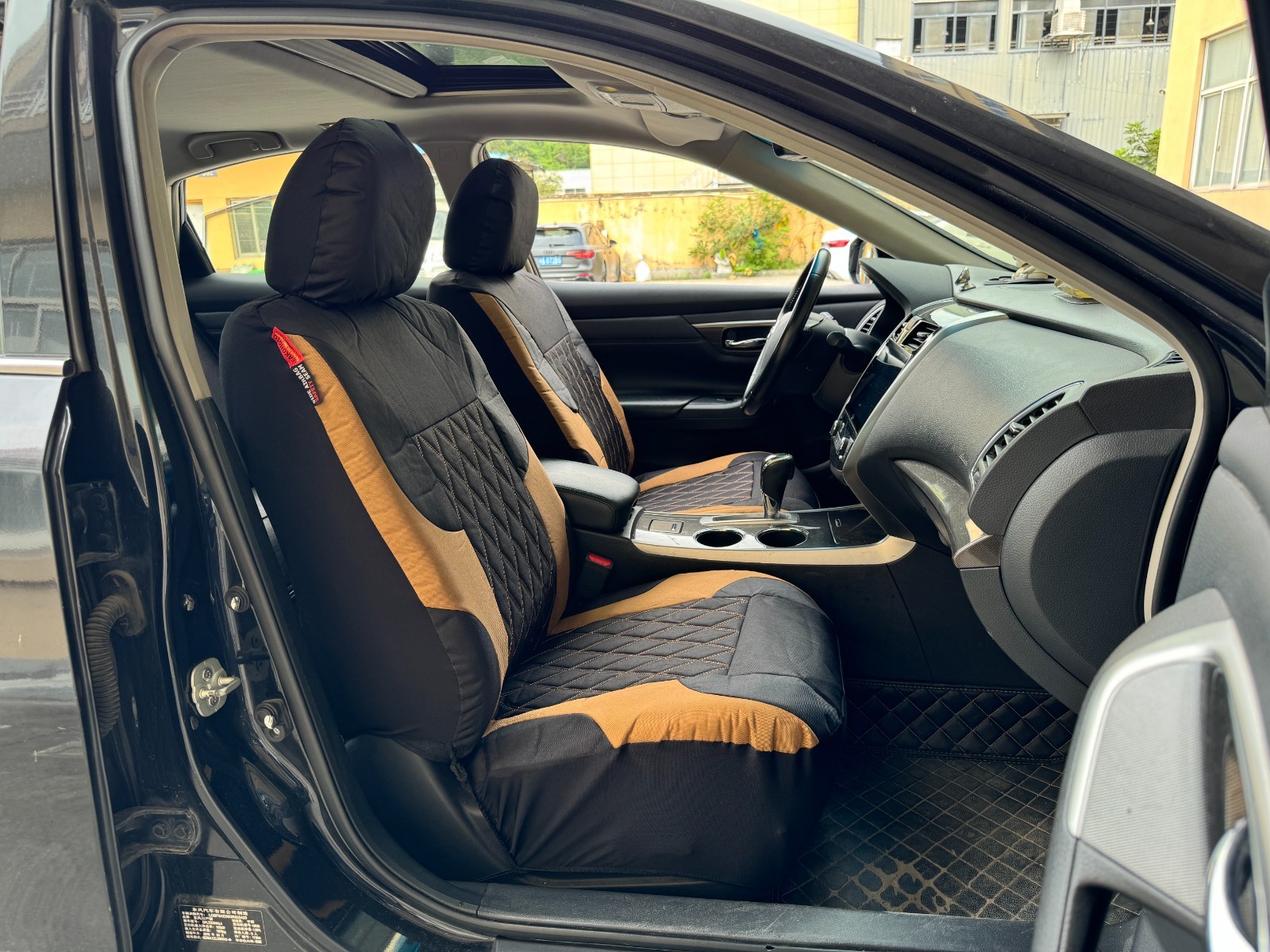 For Hyundai Kona 2018-2025 Car Front Seat Covers Durable Waterproof Canvas 2PCS