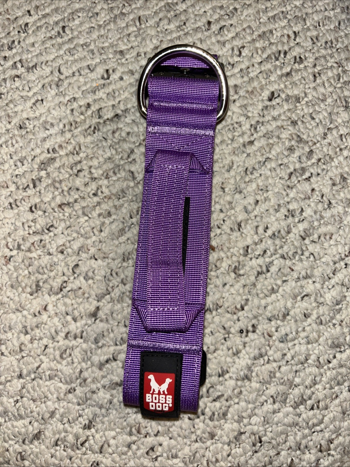 Boss Dog Tactical Collar, Purple XL With Grab Handle Heavy Duty.