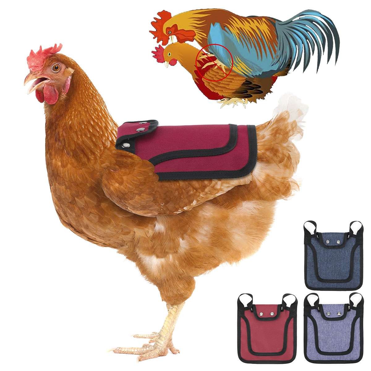 3 Pack Chicken Saddle Apron Hen Back Protector Waterproof Canvas Poultry Guard