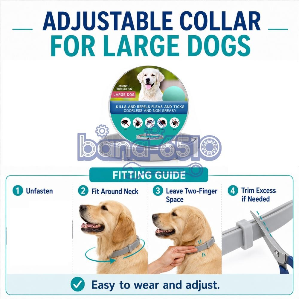 Dog collar Flea and Tick 8 Months Protections Adjustable Pet Collar for Dogs New