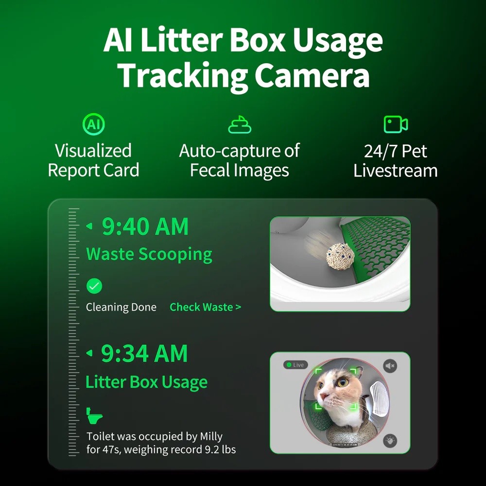 PETKIT AI-Camera Self Cleaning Automatic Litter Box WiFi App Control Odor-Free