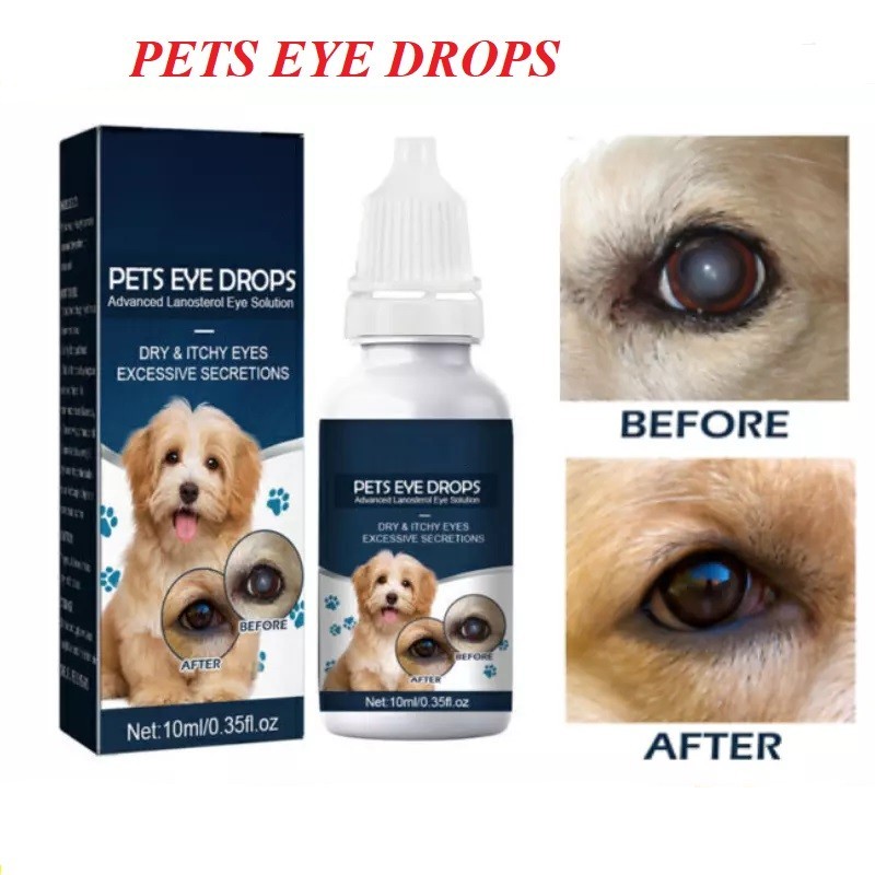 Lanosterol+NAC Dog Cat Eye drops/Cataracts, Dry Eyes, Tearing, MAX Strength