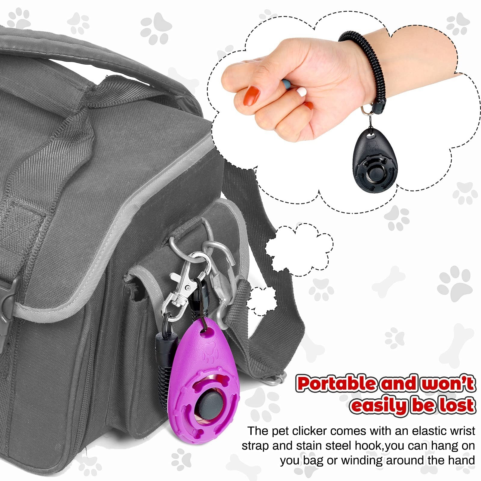 18 Pack Dog Training Clickers with Wrist Strap – Pet Behavior Training Tools for