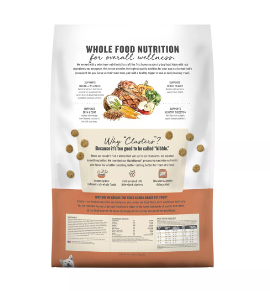 Grain Free Beef Whole Food Clusters Dry Dog Food 20 lb Bag – The Honest Kitchen