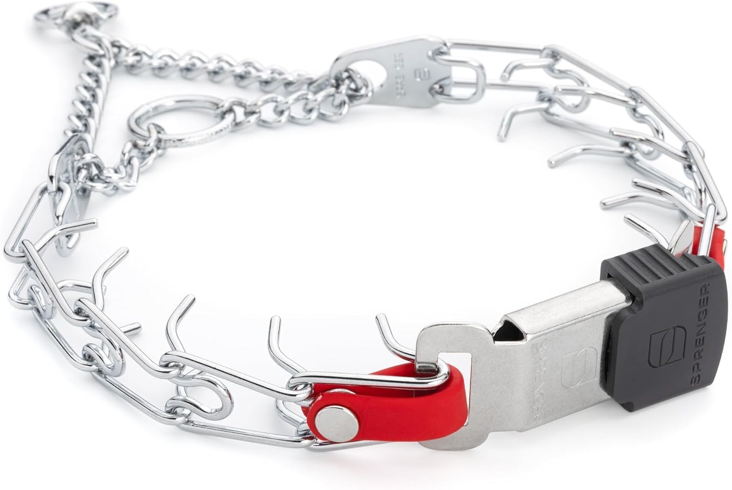 Used-Herm Sprenger Chrome Plated Steel Dog Collar w/Buckle & Biothane Insert