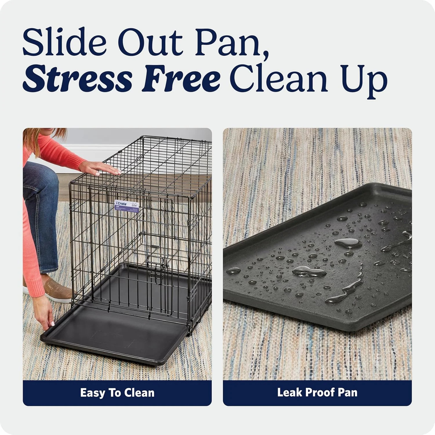 MidWest Homes for Pets 18-Inch iCrate for Tiny Breeds, Up to 10 lbs, Single Door