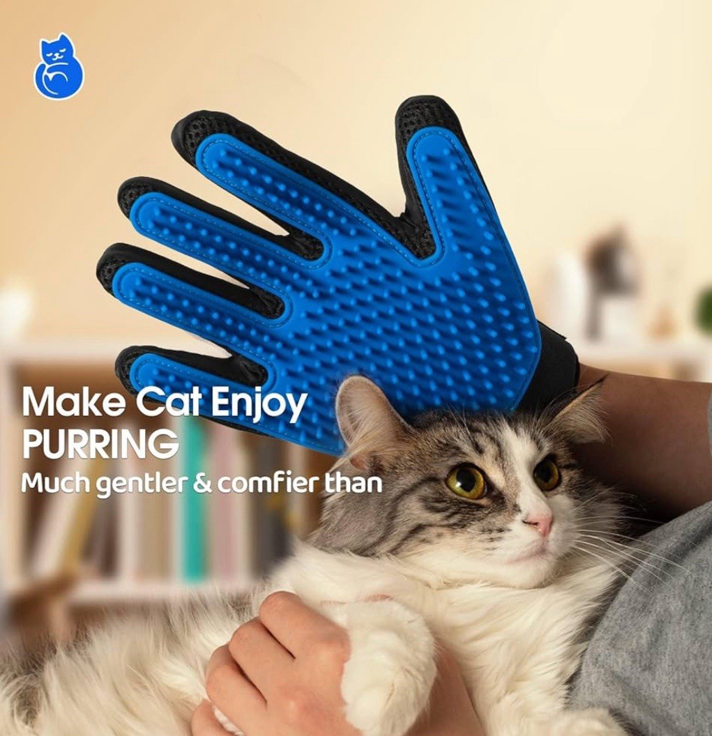 Pet Hair Remover Gloves – Gentle Shedding Brushes for Dogs, Cats & Horse.1-Pair