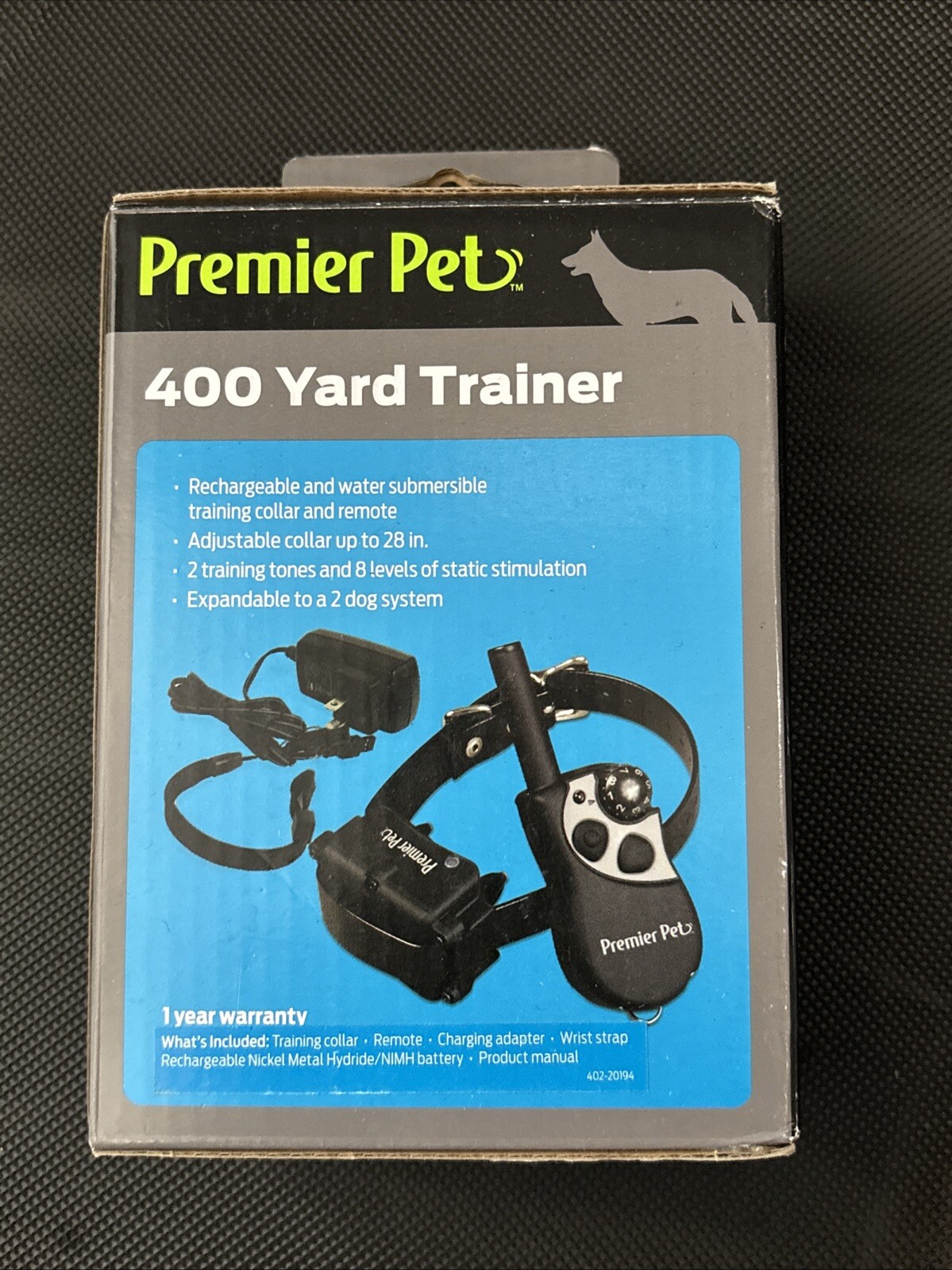 400yd Trainer Dog Remote Collar w/ static correction Recharge/water submersible