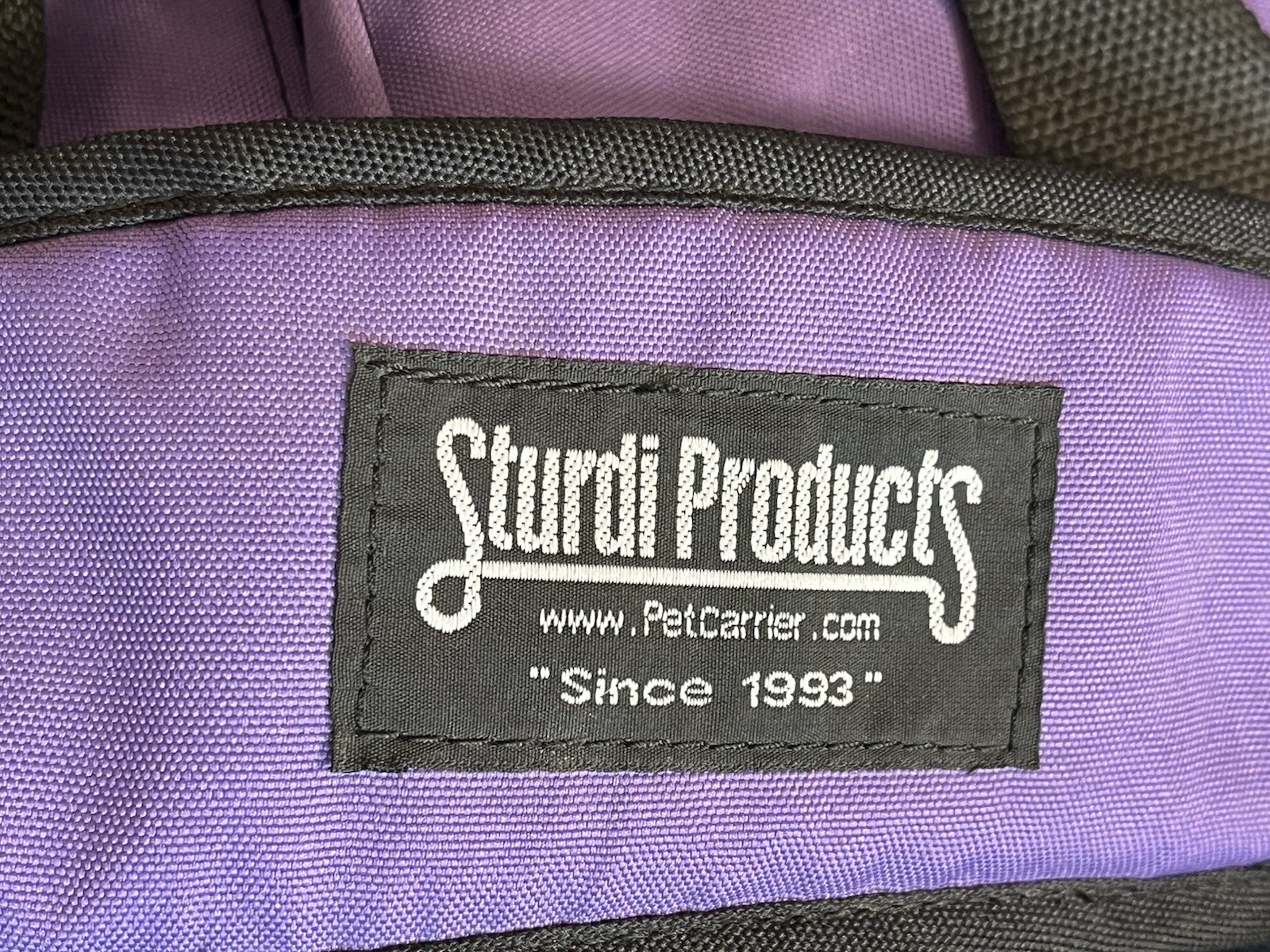 Sturdi Products Airline Pet Carrier Soft-Side Fabric Collapsible Purple Mesh Pad