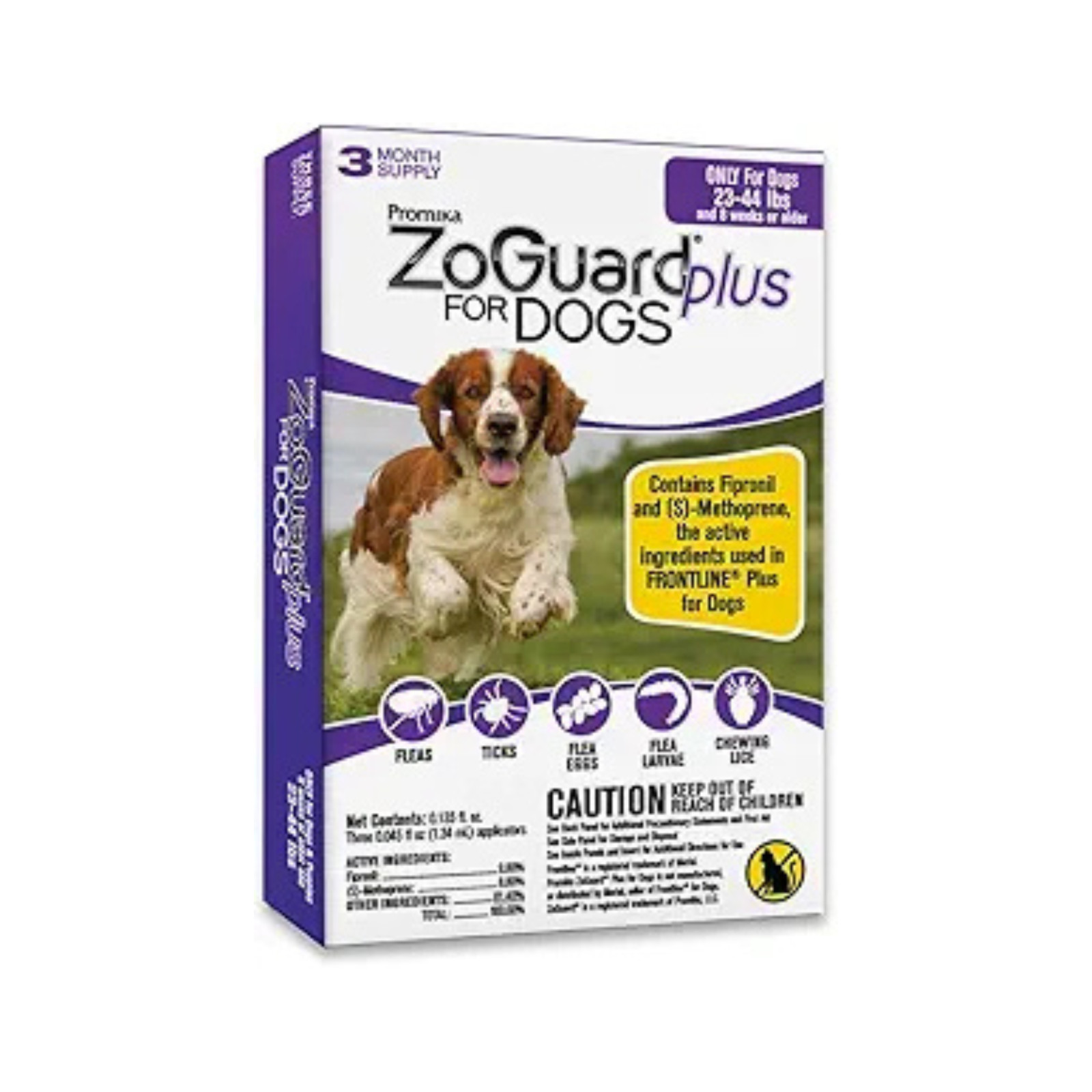 Zoguard Plus 3-month Supply Flea & Tick Treatment For Dogs 23 Lb. To 44 Lb.